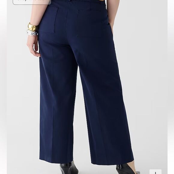 J. Crew Sydney wide-leg pant in bi-stretch cotton blend - Picture 3 of 6